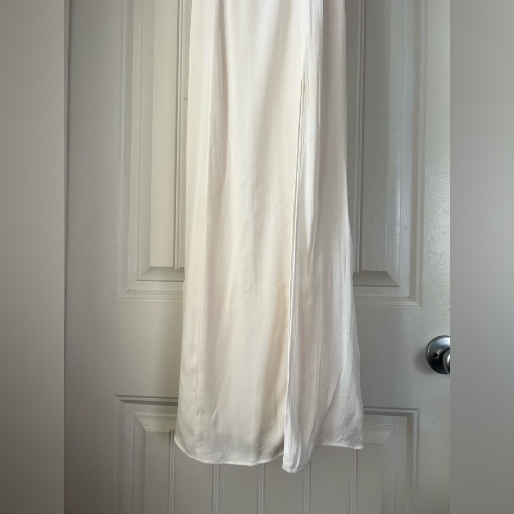 Reformation White Juliette Dress Slip High Slit Bridal Resort Cocktail 4 - Picture 7 of 12